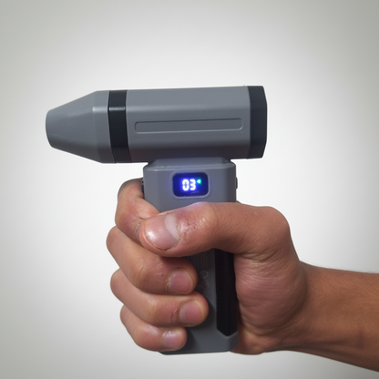 Professional Product Shot - Grey Blower in Hand